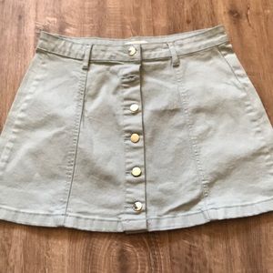 BLUE BUTTON SKIRT FROM FOREVER 21